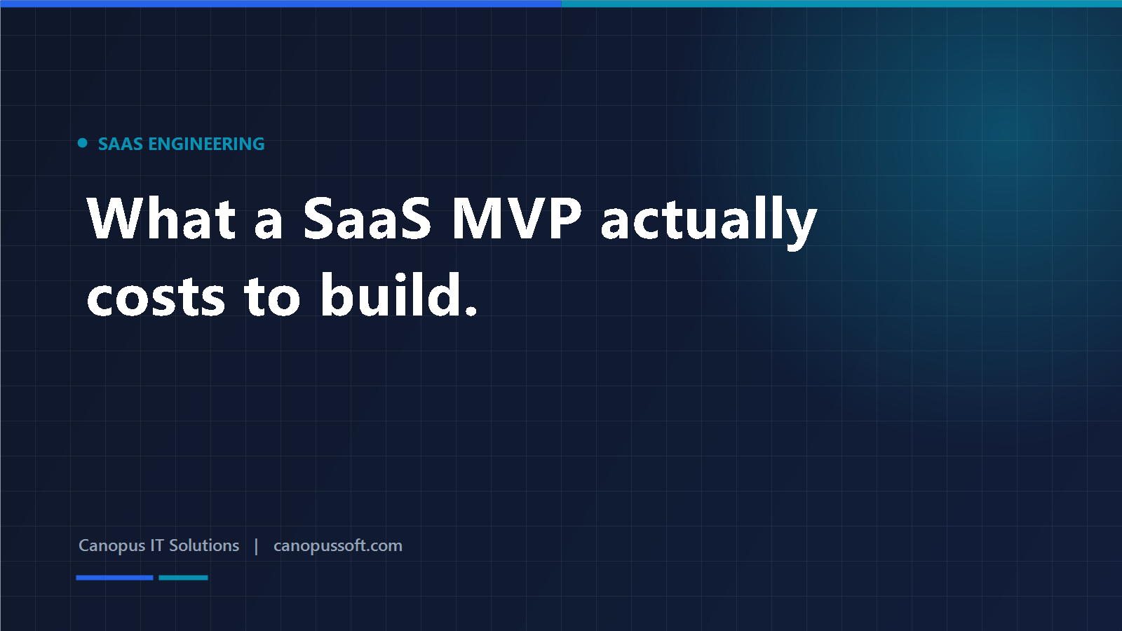 What drives the cost of a SaaS MVP — Canopus engineering guide